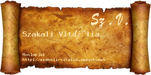 Szakali Vitália névjegykártya